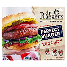 Dr. Praeger's Perfect Burger, 4 oz, 2 count, 8 Ounce