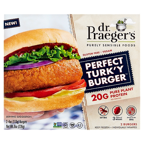 Dr. Praeger's Perfect Turk'y Burger, 4 oz, 2 count