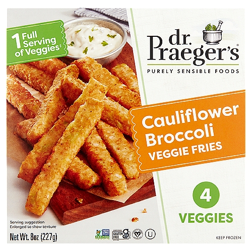 Dr. Praeger's Cauliflower Broccoli Veggie Fries, 8 oz