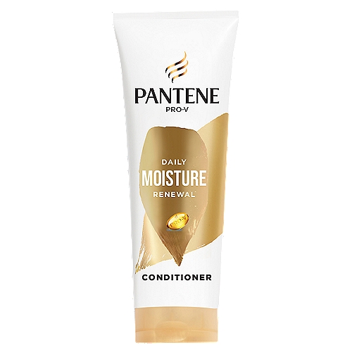 PANTENE PRO-V Daily Moisture Renewal Conditioner, 10.4 oz/308 mL
HARD WORKING, LONG LASTING 
Your haircare should work as hard as you do. Pantene Pro-V Daily Moisture Renewal Conditioner visibly replenishes dry hair for softness and hydration. This formula contains 2x more nutrients for 72+ hours of softness. This moisturizing conditioner is color-safe and crafted with protective anti-oxidants, strengthening lipids, and pH balancers for rich hair hydration, leaving you with strong and healthy strands. With Pantene Pro-V Daily Moisture Renewal Conditioner, say goodbye to dry locks and unleash soft, hydrated hair that looks and feels beautiful for longer. 

2X MORE NUTRIENTS, LASTS FOR 72+ HOURS 
This Pantene Pro-V Conditioner is designed to be used with our complete Moisture Renewal Collection has 2x more nutrients to infuse your hair with optimal hydration. These powerful Moisture Renewal formulas work together to permeate every strand, fighting damage where it starts and hydrating hair from the inside out for results that last 72+ hours without washing. These formulas are crafted with Pro-V nutrients, protective anti-oxidants, Pro-Vitamin B5, and pH balancers, and made without parabens or colorants.

TO USE
Massage Pro-V Daily Moisture Renewal Conditioner into your cleansed, damp hair, making sure to pay special attention to your ends. Rinse thoroughly. For best results use with Pantene Pro-V Daily Moisture Renewal Shampoo. This color-safe hair moisturizer is gentle enough for everyday use on chemically-treated hair or color-treated hair, and gives you results that last for 72+ hours without washing.

0% Mineral Oil and Drying Alcohols*
*contains no ethanol

Refreshing Sophisticated Fragrance Blends Wild Berries, Fresh Floral and Creamy Vanilla Notes

Updated Formula with 2x Nutrients*
*Antioxidant Nutrients vs. 2021 Base Pantene Formula