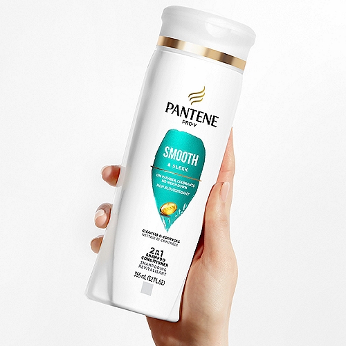 Pantene Pro-V Smooth & Sleek 2in1 Shampoo and Conditioner, 12.0oz