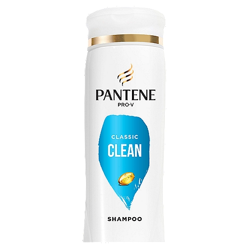 PANTENE PRO-V Classic Clean Shampoo, 12.0oz
HARD WORKING, LONG LASTING 
Your haircare should work as hard as you do. Pantene PRO-V Classic Clean Shampoo cleanses your hair to remove build up and prime strands for nourishment. This cleansing shampoo contains 2x more nutrients and won't strip your strands, so you get healthy-looking hair with every wash with 72+ hours of nourishment when used with Classic Clean Conditioner. This formula is crafted with protective anti-oxidants and pH balancers to leave you with healthy-looking and nourished hair. With Pantene Pro-V Classic Clean, say goodbye to dirty hair and unleash nourished locks that look and feel beautiful for longer. 

2X MORE NUTRIENTS, LASTS FOR 72+ HOURS 
Pantene PRO-V Classic Clean Shampoo is designed to be used with other products in our Classic Clean collection to infuse your strands with 2x more nutrients. This paraben free shampoo works together with Classic Clean Conditioner to permeate every strand, for healthy-looking nourishment that lasts 72+ hours without washing. These formulas are crafted with protective antioxidants, Pro-Vitamin B5, and pH balancers, and made without parabens or colorants.

TO USE
Massage shampoo into your hair, making sure to pay special attention to your scalp. Rinse thoroughly. These color-safe formulas are gentle enough for everyday use on chemically-treated hair or color-treated hair, and results last for 72+ hours without washing.
