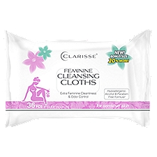 Clarisse Feminine Cleansing Cloths, 36 count, 30 Each