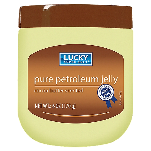 Lucky Super Soft Cocoa Butter Scented Pure Petroleum Jelly, 6 oz