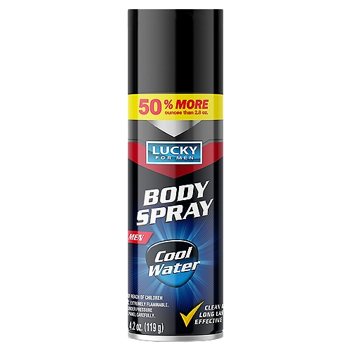 Lucky for Men Cool Water Body Spray, 4.2 oz