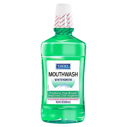 Lucky Super Soft Wintergreen Mouthwash, 16.9 fl oz