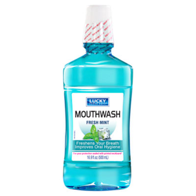 Lucky Super Soft Fresh Mint Mouthwash, 16.9 fl oz