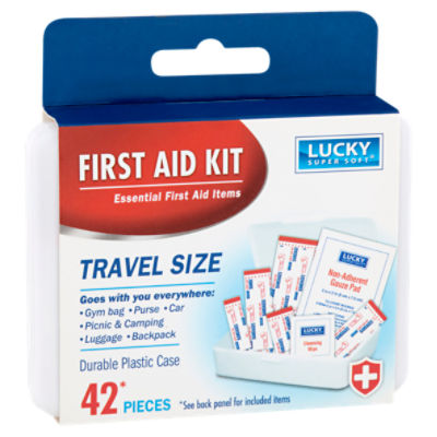 LUCKY SUPER SOFT First Aid Kit Travel Size, 42 count