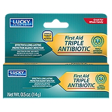 Lucky Super Soft First Aid Triple Antibiotic Ointment, 0.5 oz, 0.5 Ounce