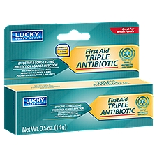 Lucky Super Soft First Aid Triple Antibiotic, Ointment, 0.5 Ounce