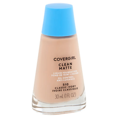 Covergirl Clean Matte 510 Classic Ivory Liquid Foundation, 1 fl oz