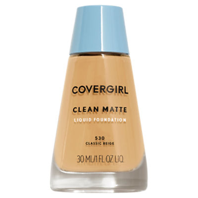 Covergirl Clean Matte 530 Classic Beige Liquid Foundation, 1 fl oz liq