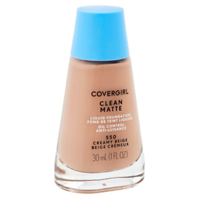 Covergirl Clean Matte 550 Creamy Beige Liquid Foundation, 1 fl oz