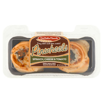 DePalo Foods Spinach, Cheese & Tomato Pinwheels, 6 oz