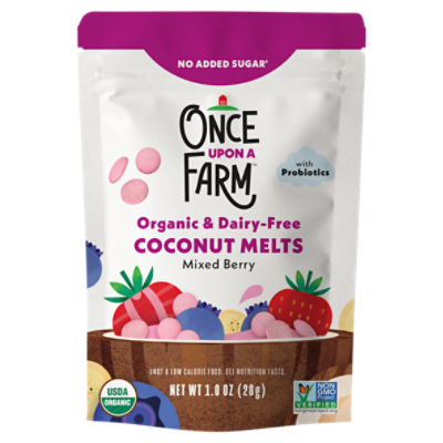 Once Upon a Farm Organic & Dairy-Free Mixed Berry Coconut Melts Baby Food, Toddler, 1.0 oz