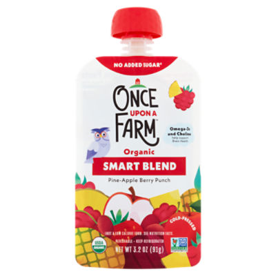 Once Upon A Farm Organic Pine-Apple Berry Punch Smart Blend, 3.2 oz