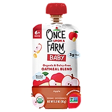 Once Upon a Farm Organic & Dairy-Free Oatmeal Blend Apple Baby Food, 6+ Months, 3.2 oz