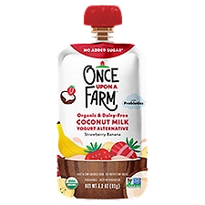 Once Upon a Farm Organic & Dairy-Free Strawberry Banana Coconut Milk Yogurt Alternative, 3.2 oz