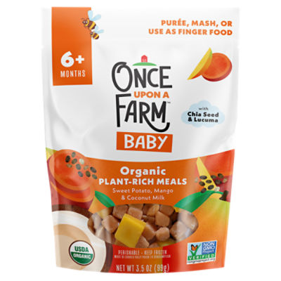 Once Upon a Farm Organic Plant-Rich Meals Baby Food, 6+ Months, 3.5 oz