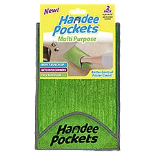 Handee Pockets Multi Purpose Microfiber Cloths, 2 count , 2 Each