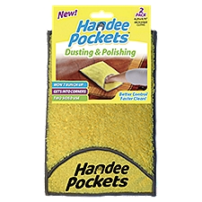 Handee Pockets Dusting & Polishing Microfiber Cloths, 2 count