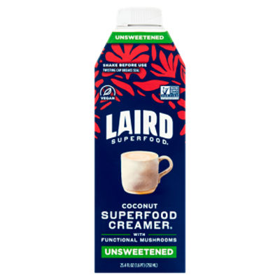 Laird Superfood Unsweetened Coconut Creamer, 25.4 fl oz