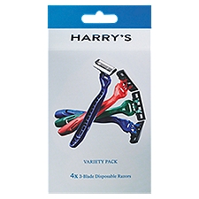 Harry's 3-Blade Disposable Razors Variety Pack, 4 count, 4 Each