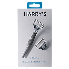Harry's Charcoal Razor Handle and 5-Blade Cartridges