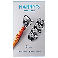 Harry's Ember Razor Handle and 5-Blade Cartridges Value Pack