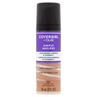 Covergirl + Olay Simply Ageless 260 Classic Tan 3-in-1 Foundation, 1 fl oz