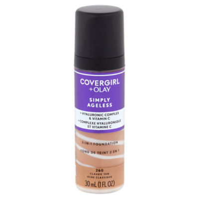 Covergirl + Olay Simply Ageless 260 Classic Tan 3-in-1 Foundation, 1 fl oz