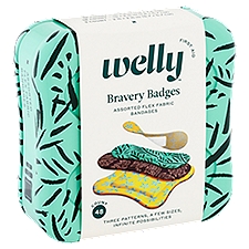 Welly First Aid Bravery Badges, Bandages, 48 Each