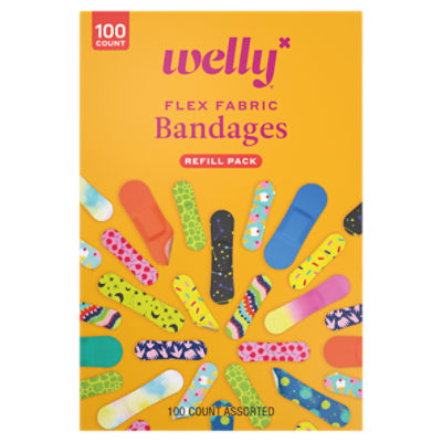 Welly Flex Fabric Bandages Refill Pack, 100 count, 100 Each