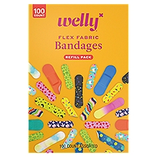 Welly Flex Fabric Bandages Refill Pack, 100 count