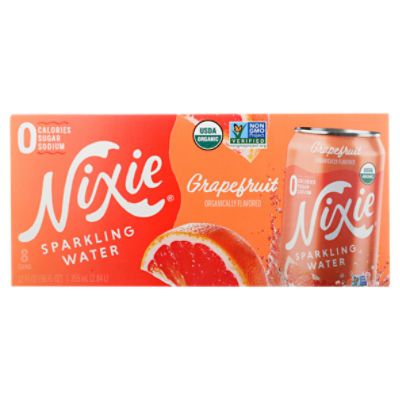 Nixie Grapefruit Organically Flavored Sparkling Water, 12 fl oz, 8
