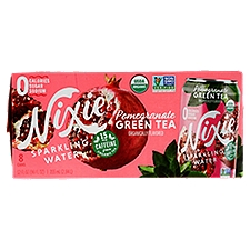 Nixie Pomegranate Great Tea Sparkling Water, 8 count, 12 fl oz