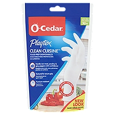 O-Cedar Playtex Clean Cuisine Food Prep Disposables Gloves, 30 count