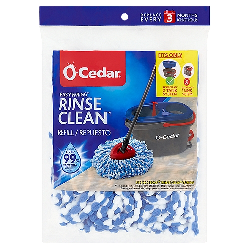 Blue O-Cedar EasyWring RinseClean Spin Mop Microfiber Refill 