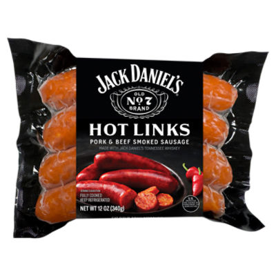 Jack Daniel's Hot Links Pork & Beef Smoked Sausage, 12 oz