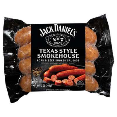 Jack Daniel's Texas Style Smokehouse Pork & Beef Smoked Sausage, 12 oz