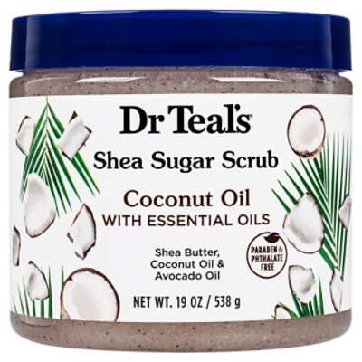 Dr Teal's Coconut Oil with Essential Oils Shea Sugar Scrub, 19 oz