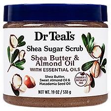 Dr Teal's Shea Butter & Almond Oil with Essential Oils Shea Sugar Scrub, 19 oz