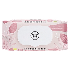 Honest Nourish + Cleanse Sweet Almond Plant-Based Wipes, 60 count