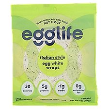 Egglife Italian Style Egg White Wraps, 6 count, 6 oz