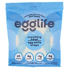Egglife Everything Bagel Egg White Wraps, 6 count, 6 oz