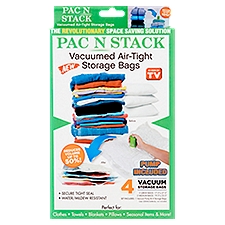 Pac N Stack Vacuumed Air-Tight, Storage Bags, 1 Each