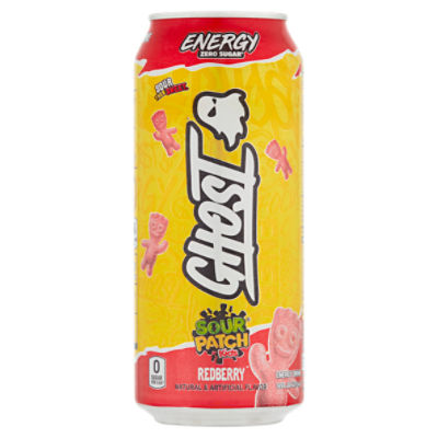 Ghost Sour Patch Kids Redberry Energy Drink, 16 fl oz