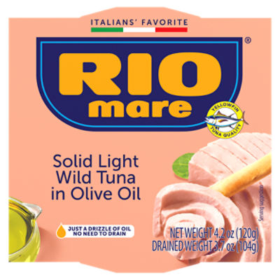 Rio Mare Solid Light Wild Tuna in Olive Oil, 4.2 oz