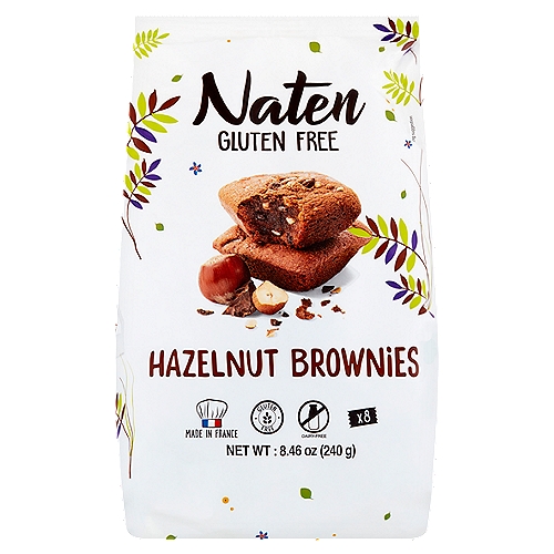 Naten Gluten Free Hazelnut Brownies, 8 count, 8.46 oz