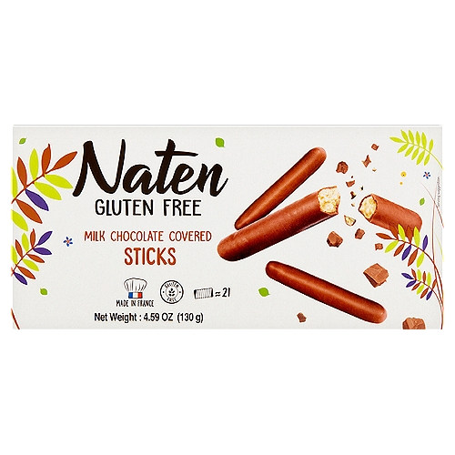 Naten Gluten Free Milk Chocolate Covered Sticks, 21 count, 4.59 oz